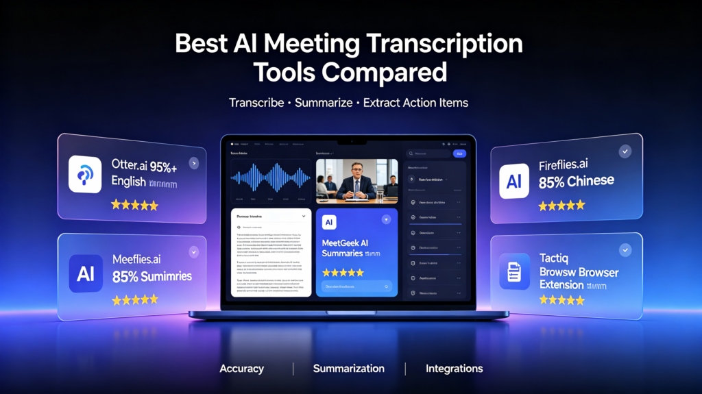   AI meeting transcription 五款工具对比