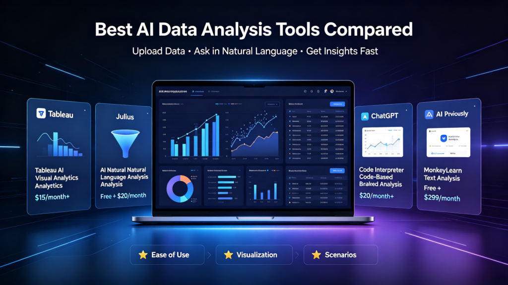 AI data analysis tool 五款工具对比